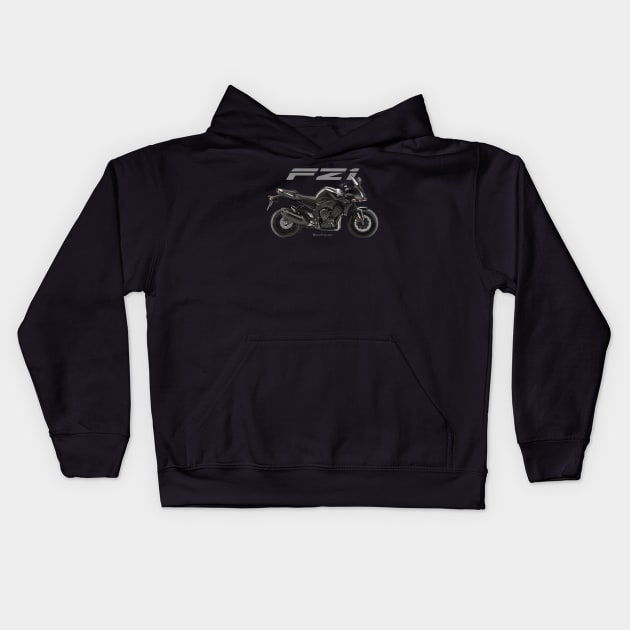 Yamaha FZ1 black, s Kids Hoodie by MessyHighway